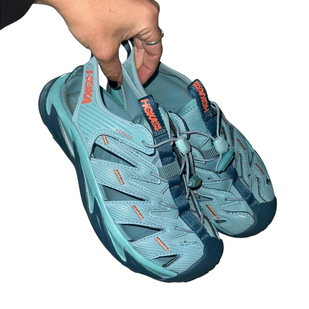 Hoka One One Hopara blue &‎ orange shoes. Size 6